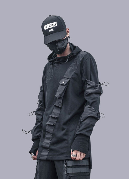 black tactical hoodie